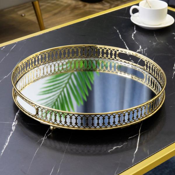 Buy cheap Nordic Aluminum Alloy 32cm Diameter Metal Jewelry Tray from wholesalers