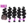 Buy cheap 3/4 Bundles Malaysian Body Wave Bundles , Malaysian Water Wave With Closure from wholesalers
