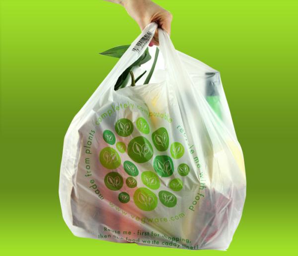 Buy cheap PLA Biodegradable Shopping Bag Compostable Plastic Customized from wholesalers