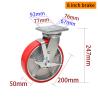 Buy cheap 8 Inch Heavy Duty Caster Wheels 200mm 800kg Load Aluminum Core from wholesalers