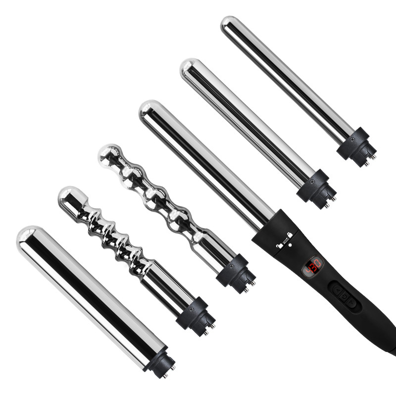 OEM ODM 6 In 1 Curling Wand Set Instant Heating Up CB ROHS CETL Certificate