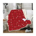 Christmas Customized Printed Sherpa Throw Soft Cozy Plush Fleece Blankets for