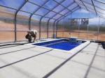 Customized Request Origin Double Arch Beam Greenhouse for Vegetables 20GP/40GP