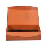 Custom Pu Leather Magnetic Flip Top Lid Cosmetic Perfume Paper Package Packaging