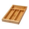 Buy cheap 4 Compartment Bamboo Kitchen Drawer Organizer For Storage Trays / Utensil Tray from wholesalers