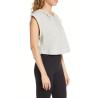 Buy cheap Custom Cropped Sleeveless Hoodie Raw Edge Sleeveless Sweatshirts For Ladies from wholesalers