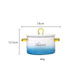 Simple Gradient Blue 4mm Glass Cutlery Salad Bowl