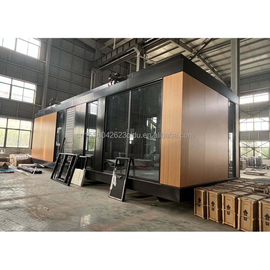 Aluminum Alloy Windows Modern Triangle Roof Prefab House Flat Roof Residential Container Wooden Prefabricated Homes Outdoor Made Steel Sandwich Panel