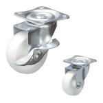 65mm White Nylon Wheel 80KG Load Capacity Direction Plate Light Duty Casters