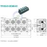 Buy cheap 25.50mm High Current Terminal Block 600V 101A Brass Power Terminal Blocks from wholesalers