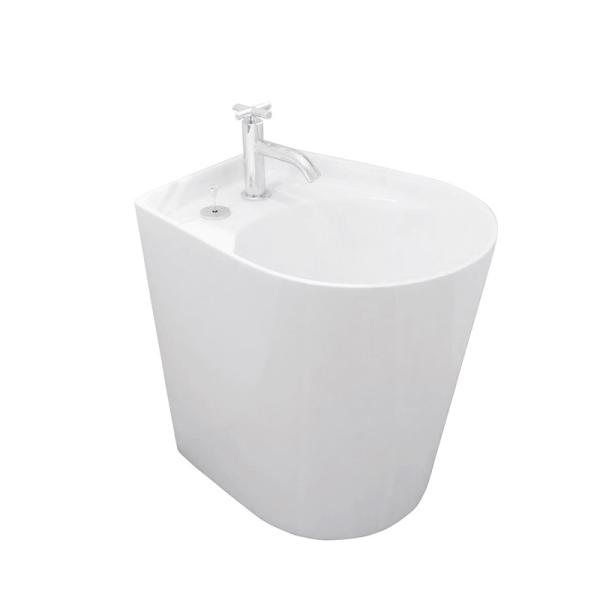 Buy cheap Floorstanding Mop Tub , Ceramic Glazed Wash Tub Sink Full Pedestal from wholesalers