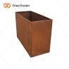 Buy cheap Length 300mm-1000mm Outdoor Metal Planter Corten Steel Rectangular Planter from wholesalers