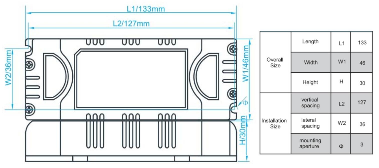 Anticorrosive Triac Dimmable LED Driver IP20 Plastic Constant Voltage