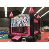 Buy cheap Pink And Black Castle Inflatable Bounce House Easy Deformation SGS Approved from wholesalers