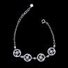 Buy cheap Customized Sterling Silver Friendship Bracelet / Elegant White Gold Ankle Bracelet from wholesalers