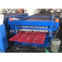 Buy cheap PPGI Steel Two Layer Corrugated Roof Sheeting Machine , Roof Sheet Rolling product