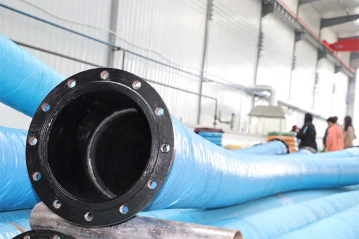 Coal Mines Slurry Suction Hose 8 Inch 10 Inch Flange Spiral Steel Wire Skeleton