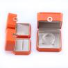Buy cheap Square Orange PU Leather Jewelry Packaging Box for Necklace Bracelet and Wedding Ring from wholesalers