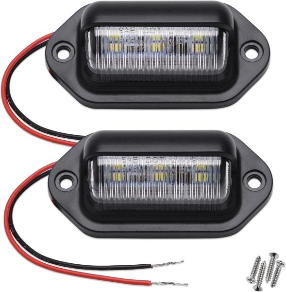 12V-24V DC Waterproof Plate Light Lamp Taillight For Truck SUV Trailer Van RV