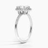 Buy cheap 925 Sterling Silver Halo White Gold Plated Engagement Rings from wholesalers
