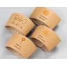 Buy cheap Wrapped Branded Coffee Cup Sleeves Food Grade Custom Size With Flexo Printing from wholesalers
