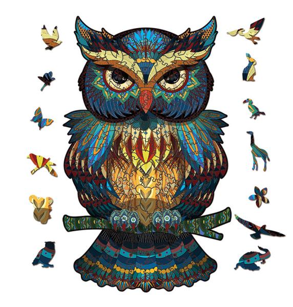 Buy cheap ODM Unique Animal Owl Wooden Jigsaw Puzzle Gift For Adults Kids from wholesalers