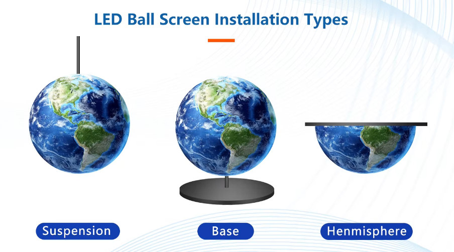 Customized LED Spherical Ball Light Screen LED Video Sphere Screen Display