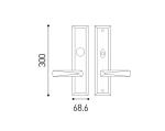 Easy Installation Brass Single Cylinder Front Door Handleset
