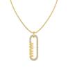 Buy cheap 18k Gold Mom paperclip Pendant Necklace in 925 Sterling Silver from wholesalers