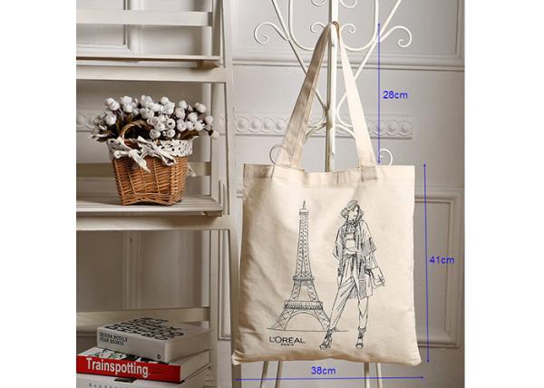 Buy cheap Cotton Shopping Canvas Bag Heavy Duty Simple Style With Large Capacity from wholesalers