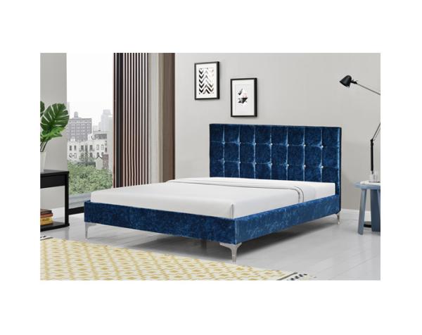 Buy cheap Wood Slat Full Size Crushed Velvet Fabric Bed Furniture from wholesalers