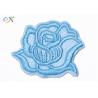 Buy cheap Subshrubby Peony Flower Single Embroidered Patch For Sheet Clothes In Blue from wholesalers