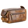 Buy cheap New Handmade Leather Dopp Kit Bag Man Cosmetic Bag Genuine Leather Toiletry Kit Custom Gift Leather Toiletry Bag from wholesalers