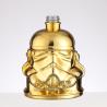 Buy cheap Top Collar Material Glass Gold Plated Human Face Shape Bottle for Brandy Tequila Rum from wholesalers