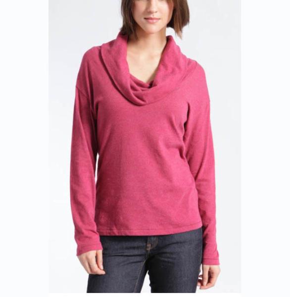 Buy cheap WOMEN'S 55% COTTON/45% LINEN COWL COLLAR KNITTED SWEATER from wholesalers