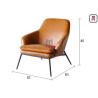 Buy cheap Unfolder Metal Feet 0.4cbm PU Leather Leisure Chair With Armrests from wholesalers