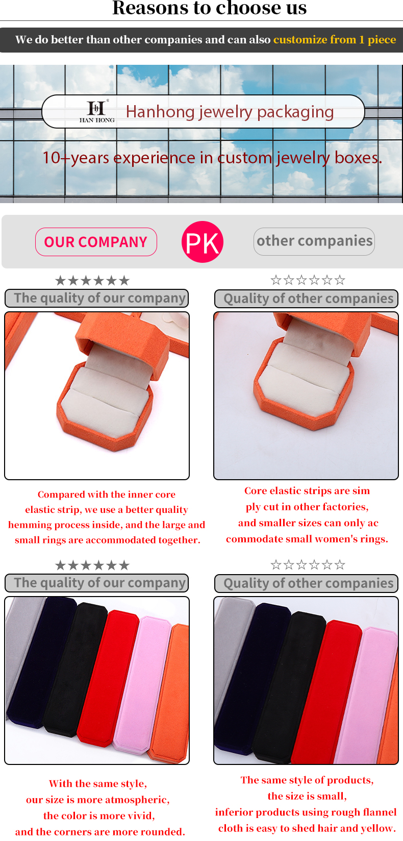 Octagonal Shape Pink Flannelette Jewelry Box for Necklace Bracelet Ring Newest Style