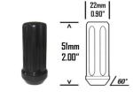 Stable Performance Tapered Wheel Lock Lug Nut 51 MM For Gmc Sierra 1500