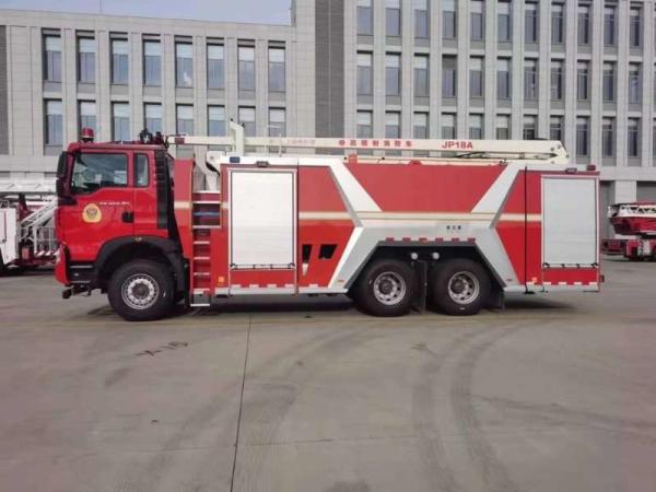 Buy cheap JP18 30250KG HOWO Water Tower Fire Truck Sinotruk 10000L Fire Department Truck from wholesalers