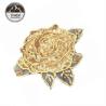 Buy cheap Gorgoes Golden Floral Sew On Patches , Shiny Rose Embroidery Patch For Garment from wholesalers