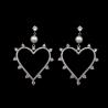Buy cheap Korean Japanese Style 925 Silver Zircon Drop Earrings / Symmetry Pearl Shell Dangle Earrings from wholesalers