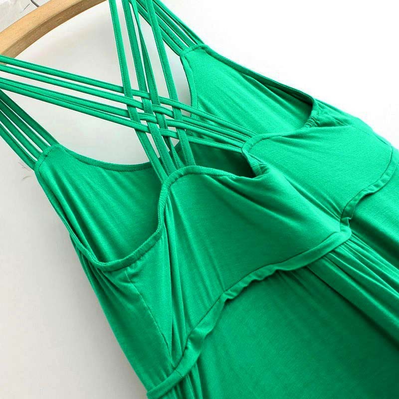 Sexy Backless Maternity Maxi Dress , Pregnant Women Long Dress Sleeveless
