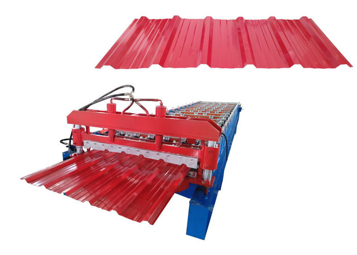 Trapezoidal PPGL Wall And Roofing Sheet Roll Forming Machine Cold Roll Forming Process