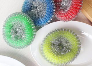 Buy cheap AISI 410 Stainless Steel Kitchen Sponge Scrubber With Strong Cleaning Capacity from wholesalers