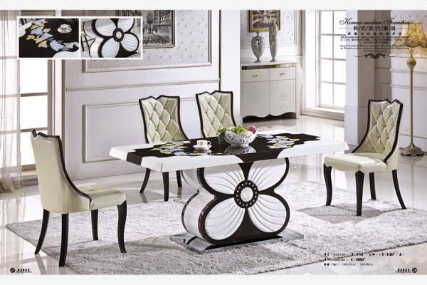 Buy cheap butterfly style rectangle marble dining table furniture from wholesalers
