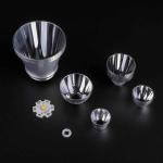 15mm Round PMMA Led Fiber Optical Lens 15 x 45degree , ROHS