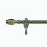 Buy cheap 28mm curtain pole brass pineapple curtain finial Morocco market double metal curtain poles from wholesalers