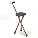 88cm Walking Aid Walker Flashlight Handle Four Feet Aluminum Frame Steel Stand