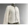 Buy cheap Short Milk Ladies Faux Fur Coats With Collarless and Metal Zip Through from wholesalers