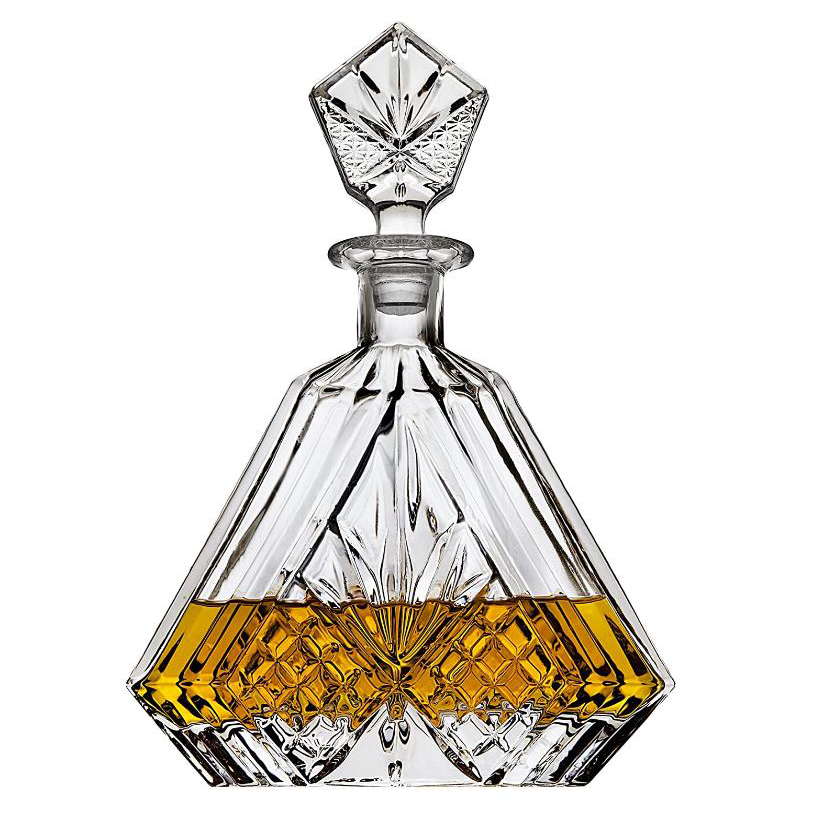 Glass Whisky Bottle Base Material glass 750 ml Hermetic Glass Wine Bottle With Glass Lid